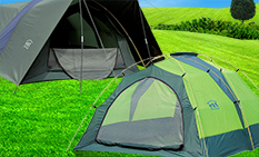 SANDELLO double twin dome tent (tunnel type)